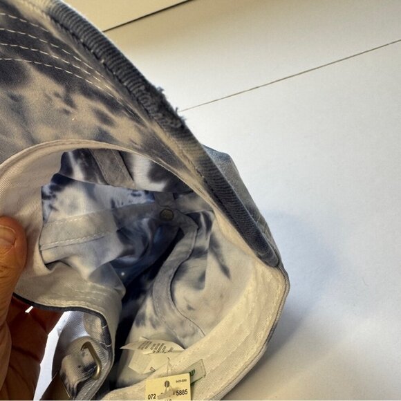 NWT Aerie Baseball Hat Cap Tie Dye Blue White 100% Cotton OS - Picture 10 of 13